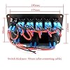 Purishion-Rocker-Switch-Panel-Style-Digital-Voltmeter12V-power-Socket-Dual-31A-USB-Power-Charger-Adapter-Aluminum-Flush-Mount-Blue-6-Gang-Rocker-Black-for-RV-Car-Boat