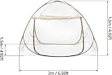 QWORK Mosquito Net for Bed 150x200x150cm Pop Up Foldable Double Door view 6