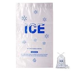 Belinlen 100 PACK 10 lb. Heavy-Duty Ice Bags - 12 x