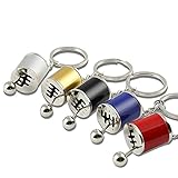 Angelduck 3D Metal Car Gear Shift Box 6 Speed Keychain Gift, Random Color