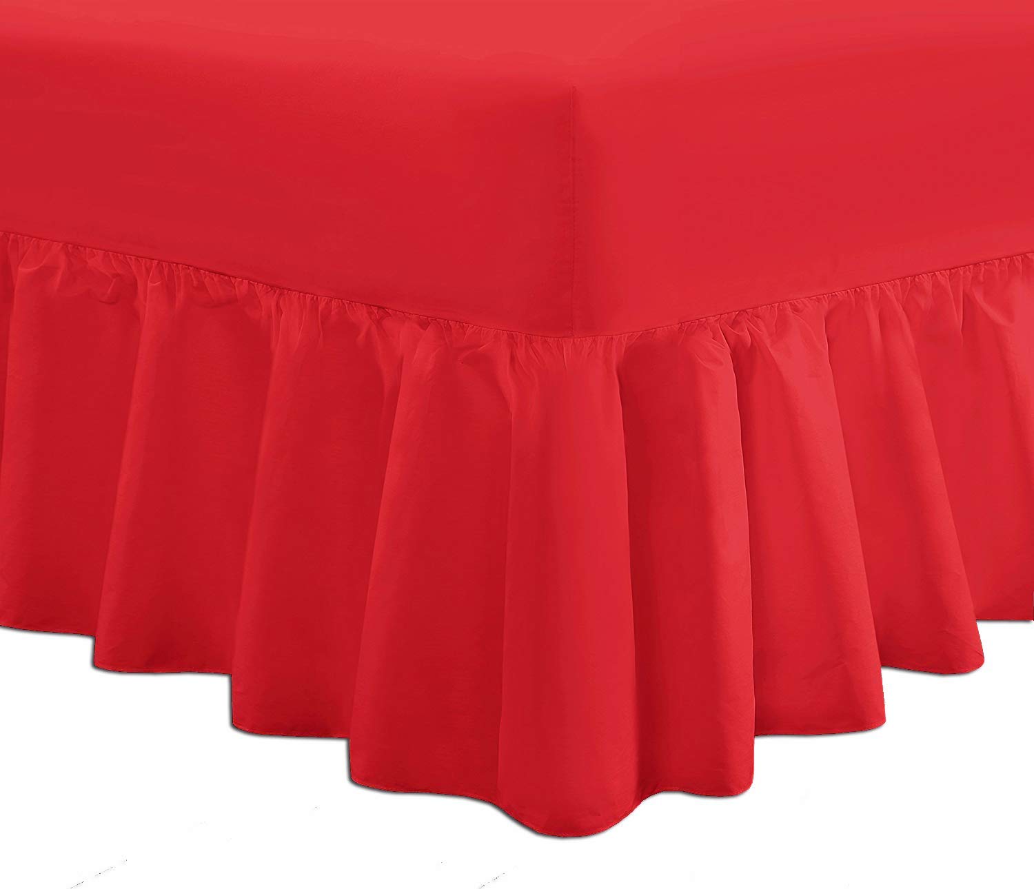 DTEX HOMES Luxury Extra Deep Frilled Valance Fitted Sheets, 4FT Small Double Res