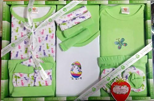 Mini Berry 13 Piece Unisex Baby's Gift Set (Green)