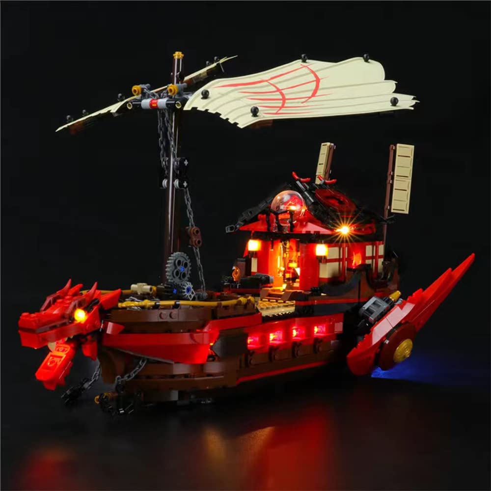 GEAMENT LED Light Kit Compatible with LEGO Destiny's Bounty - Lighting Set for NINJAGO 71705 Building Model (Building Set Not Included)