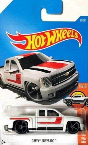 Hot Wheels 2017 HW Hot Trucks Chevy Silverado 60/365, White