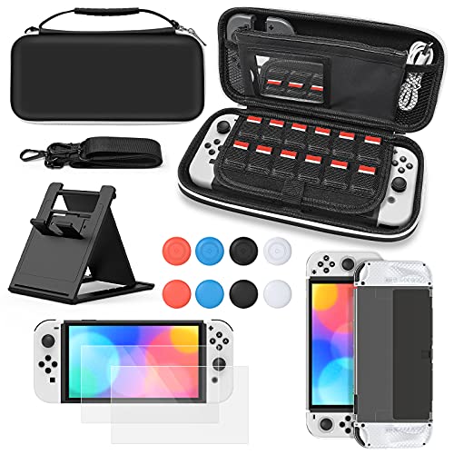 Accessories Bundle for Nintendo Switch OLED Model,Carrying Case with