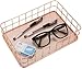Caveen Modern Copper Rose Gold Wire Mesh Basket Storage Large Capacity Metal Receive Basket Office Bedroom Bathroom Kitchen Study