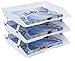 Acrimet Facility 3 Tier Letter Tray, Side Load, Letter Size/A4, Desktop File Organizer, Plastic (White Color)