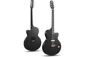 Moukey BCC-100 39-Inch Acoustic Electric Guitar, Cutaway Guitar with Passive Pickup, Gig Bag, Strap, Picks, Tuner, and Capo, 