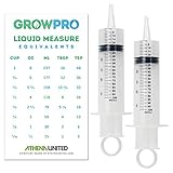 Graduated Advanced Measuring Garden Nutrients Syringe (100 cc/ml, 3.4 oz) 2-Pack + General House Gardening Hydroponics Grow Pro Liquid Measure Magnet