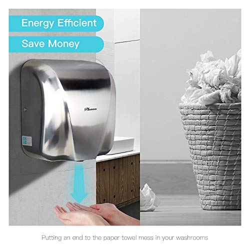 PLUSSEN Automatic Commercial Hand Dryers for Bathrooms Commercial 1800W