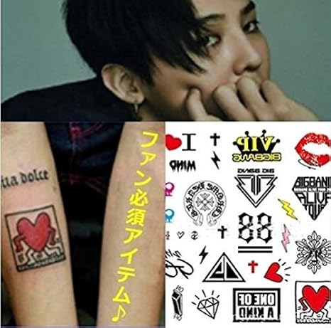 Amazon Co Jp Bigbang 防水タトゥーステッカー G Dragon ジヨン タトゥーシール 刺青シール ホビー 通販