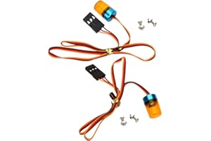 RC Car Police Flash Light,WONFAST 360° Rotation 5 Modes Ultra Bright LED Strobe Lights Compatible with 1/8 1/10 RC Mode Truck Car Accessory(2Pack Yellow)