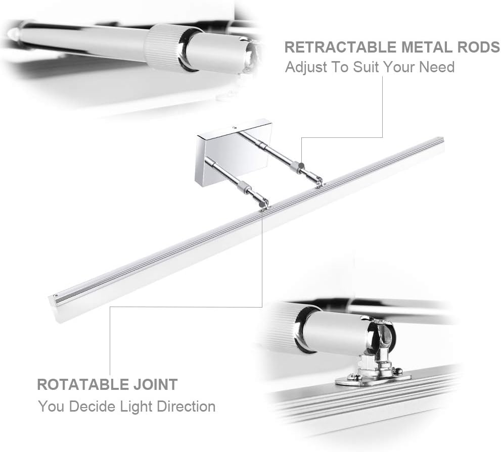 Aipsun 40 inch Modern LED Vanity Lights Adjustable Bathroom Vanity Light Fixtures Bathroom Wall Lights Modern Vanity Lighting 5500K - - 