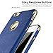 iPhone 6s Plus Case, LOHASIC [Premium Leather Coated] Luxury Textured Back Grip Cover Electroplate Frame [Slim Body] Flexible Soft Shockproof Case for iPhone 6s Plus or iPhone 6 Plus - [Ink Blue-5.5'']