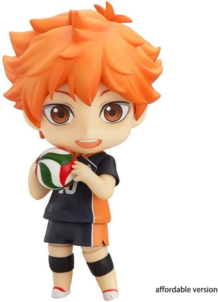 ZHUZEwei Anime Volleyball Juvenile Q Version Nendoroid Hinata Shoyo Replaceable Facial Expression Model Doll Toy