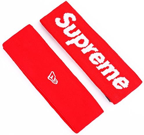 Red Supreme Headband New Cotton Streetwear Headband Classic Box Logo