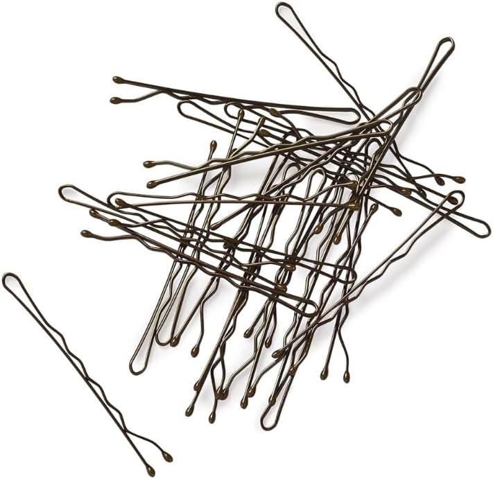 Manicare Kirbigrips 5cm Brown Wave Hair Pins 24 Pack Secure Hold