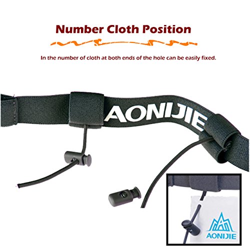 TRIWONDER Runners Race Number Belt with 6 Loops for Triathlon, Marathon, Running, Cycling (Grey) - Thumbnail 3