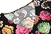 Zeagoo Women's 3/4 Sleeve A-line Stretchy Floral Casual Cocktail Dress, Black Floral, XX-Large