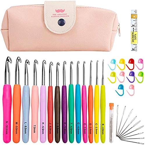 Pultus - Hook Set - Hook Set,14 Pcs Large Crochet Hooks for Beginners, Smooth and Comfortable