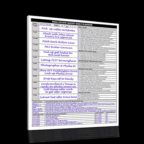 Real Estate Agent Supplies Daily Planner Task List Notepad. Simple