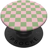 Mini Checkered Checker Box Checkerboard Pink Sage Green PopSockets Adhesive PopGrip