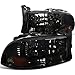 SPEC-D TUNING Smoke Lens Euro Headlights Compatible with 1997-2004 Dodge Dakota, 1998-2003 Dodge Durango, L+R Pair Head Light Lamp Assembly
