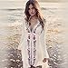 Jeasona (TM Women’s Long Sleeve Embroidered Beach Dress Swimsuit Cover Up