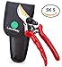 Titanium Pruning Shears - Best Pruning Tools,Pruning Snip,Tree Trimmer, Garden Shears, Hand Pruner-Included cow leather Sheath, Shrub & Hedge Clippers.