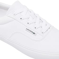 Lacoste Men's Lace Base Sneaker, White, 8