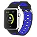 SKYii Replacement for Apple Watch Bands 42mm 44mm - Sports Silicone iWatch Wristband Men Women for Apple Series 4 3 2 1 Black Navy