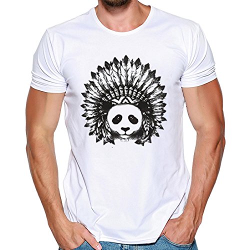 NREALY Men Printing Tees Shirt Short Sleeve T Shirt Blouse Tee Tunic Vest
