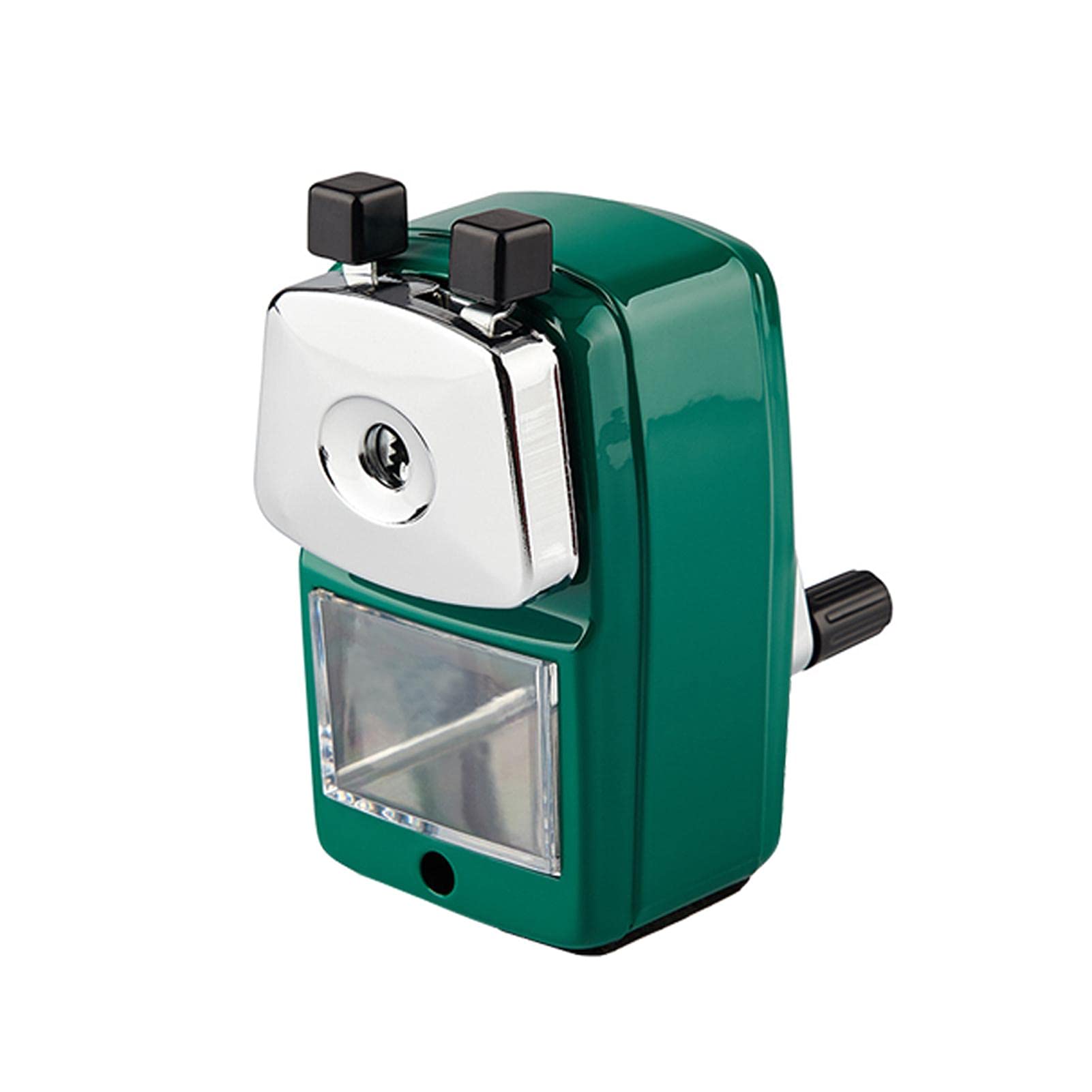 Desktop Manual Pencil Sharpener,School Office Desktop Pencil Sharpener For Kids Hand Crank Cutte-r Student Rotary(Green)