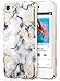 UrbanDrama iPod Touch 6 Case, Touch 5 White Marble Pattern Clear Slim Fit Anti-Scratch Soft TPU PC Protection Case for iPod Touch Case 6th Generation iPod Touch 5, White Marble