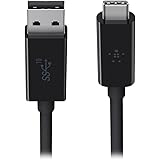 BELKIN F2CU029bt1M-BLK 3.1 USB-A to USB-C Cable, 3ft