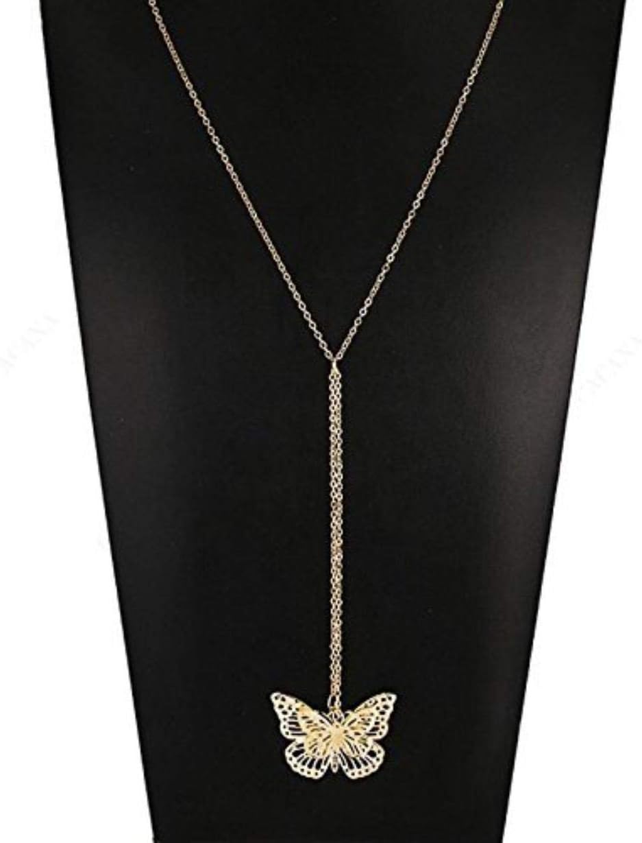 dc jewels Pleasing Long Butterfly Chain in Gold Color for Women & Girls…