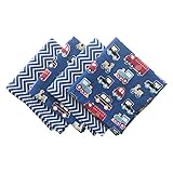 Funkins Reusable Cloth Napkins for Kids | Lunch Boxes | Machine Washable | Name Tag | Set of 4, 12