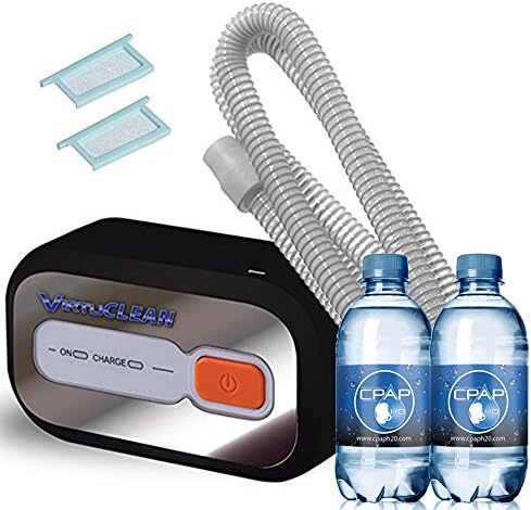 VirtuCLEAN CPAP and Mask Automatic Cleaner w/ No Insurance Medical Supplies™ Kit & CPAP H20 2pk (With No Insurance Medical Supplies™ Kit - DreamStation Filters & Tubing Kit & CPAP H20 2pk)