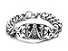 MEALGUET Chunky Stainless Steel Masonic Freemason Symbol Polished Chain Link Bracelets for Men, 8.2