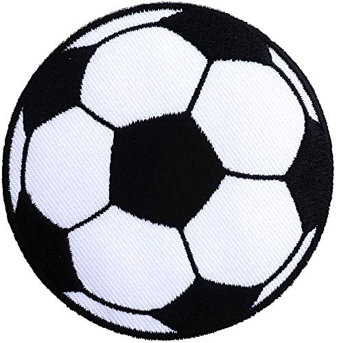 Photo 1 of Pack 5 Soccer Ball Embroidered Iron On Patch Applique Football Sport Jean Cap Uniform Logo