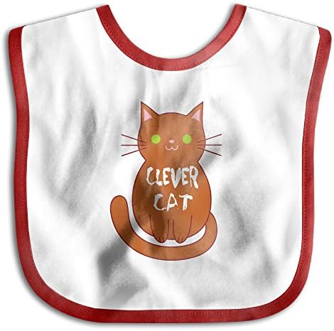 Moco Clever Cat Unisex Baby Toddler Drool Bibs Red