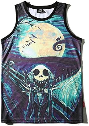 Angelteers Men's 3D Halloween Tank Top Novelty Cartoon Raceback Sleeveless Shirt