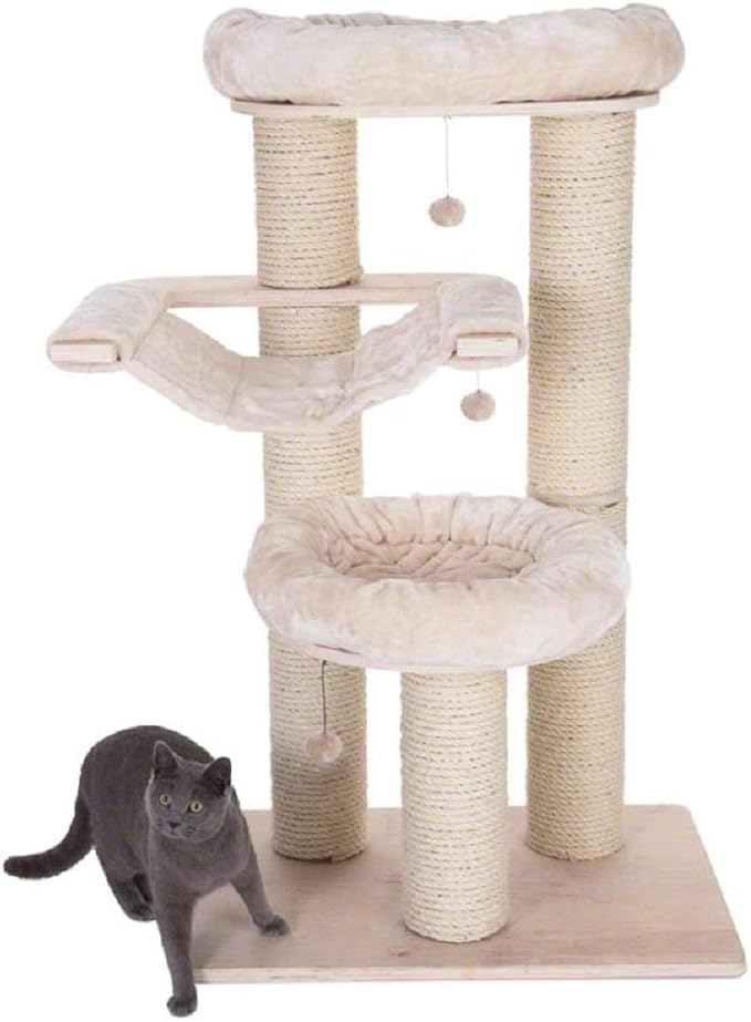 Natural Paradise Arbre A Chat Grand Arbre A Chat Creme Amazon Fr Animalerie