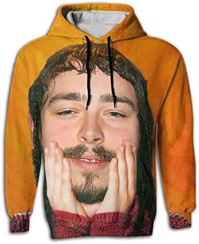 Kapok Decorate Post-Malone Fleece Hoodie Interesting Personality Sport Fashion 3D Men'sMen X-Large