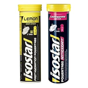 Isostar Powertabs isotonische drank – sportdrank voor intensieve training – caloriearme isotonische drank – cranberry…