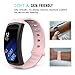 MoKo for Samsung Gear Fit2 / Gear Fit2 Pro Watch Band, Soft Silicone Replacement Sport Band for Samsung Gear Fit 2 SM-R360 / Fit 2 Pro Smart Watch, Soft Pink (Fits 5.90