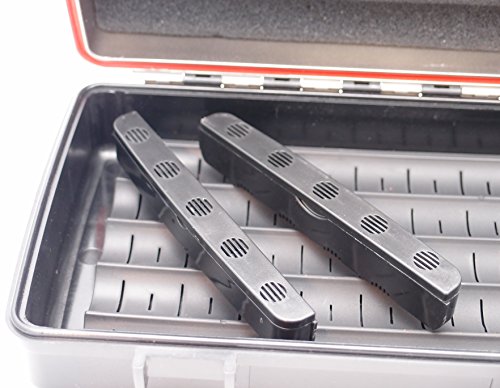 Waterproof Cigar Travel Humidor for 10 Cigars - Integrated Hygrometer and Humidifier Included - 2 Trays - Thumbnail 6