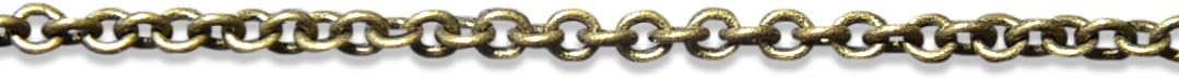 Gwendelicious Jewelry Burnished Bronze Replacement Necklace Chain 2.3 mm Diameter 18" 24" 32" Soldered Link Matching Lobster Clasp