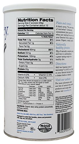 tera's: Organic Whey Protein, Plain, 12 oz