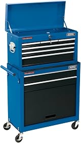 Draper 51177 2 Drawer Roller Tool Cabinet & 5 Drawer Chest Blue Large view 4